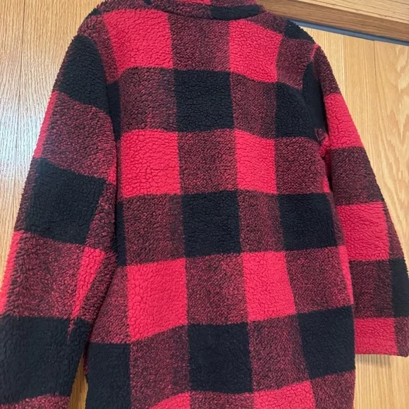 Maurices Red and Black Pea Coat - Picture 5 of 5